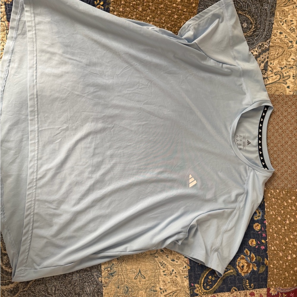 Adidas Women's Light Blue Short Sleeve Tee